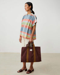 Shopper Bag No 46 in Canvas Garnet