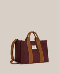 Mini Shopper Bag No 45 in Canvas Garnet