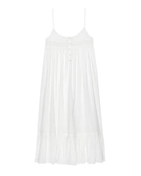 The Eyelet Ruffle Tank Night Dress in True White