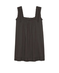 The Eyelet Mini Tank Dress in Black