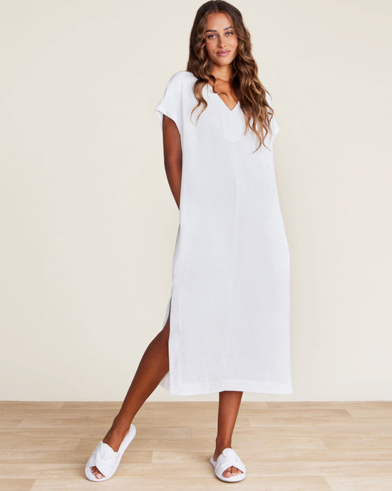 Barefoot Dreams Cozyterry Caftan in Sea Salt