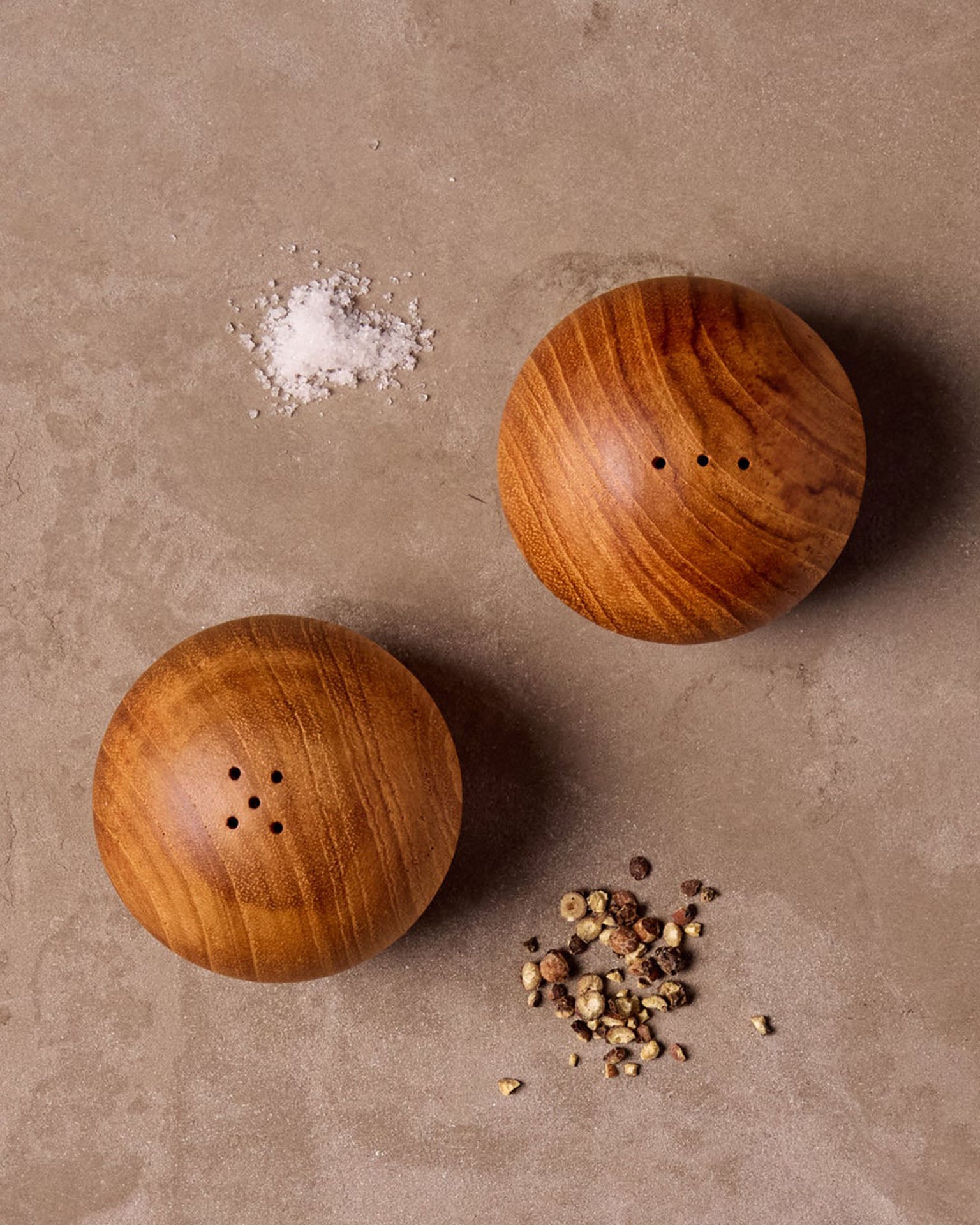 Teak Salt & Pepper Shaker Set