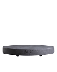 The Bergs Potter 13.8 inch Rolling Stone Plant Trolley in Grey Terrazzo features small feet and “Bergs” embossed on the side, shown against a white background—perfect for easy plant mobility.