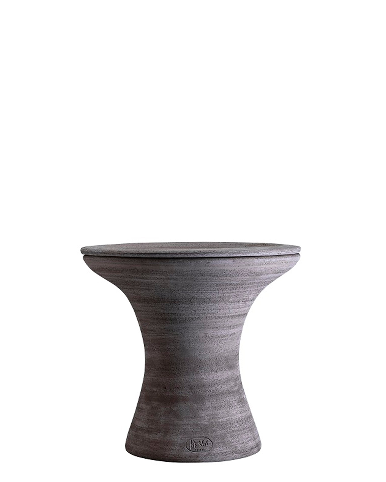 Celeste 9 inch Pedestal Planter in Raw Grey