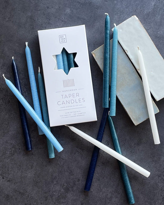 BOTANICA Menorah Hanukkah Mini Taper Candles 