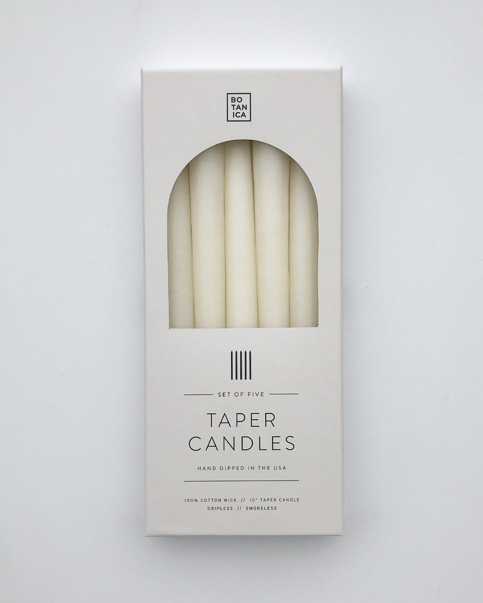 Botanica Natural White Taper Candles - Thumbnail 3