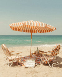 Business & Pleasure Co Home Amalfi Umbrella - Bistro Dusty Pink Stripe