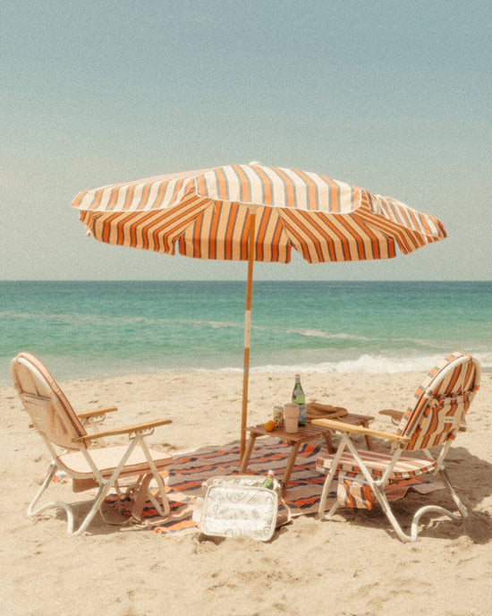 Business & Pleasure Co Home Amalfi Umbrella - Bistro Dusty Pink Stripe