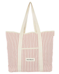 Business & Pleasure Co Home Beach Bag - Laurens Pink Stripe
