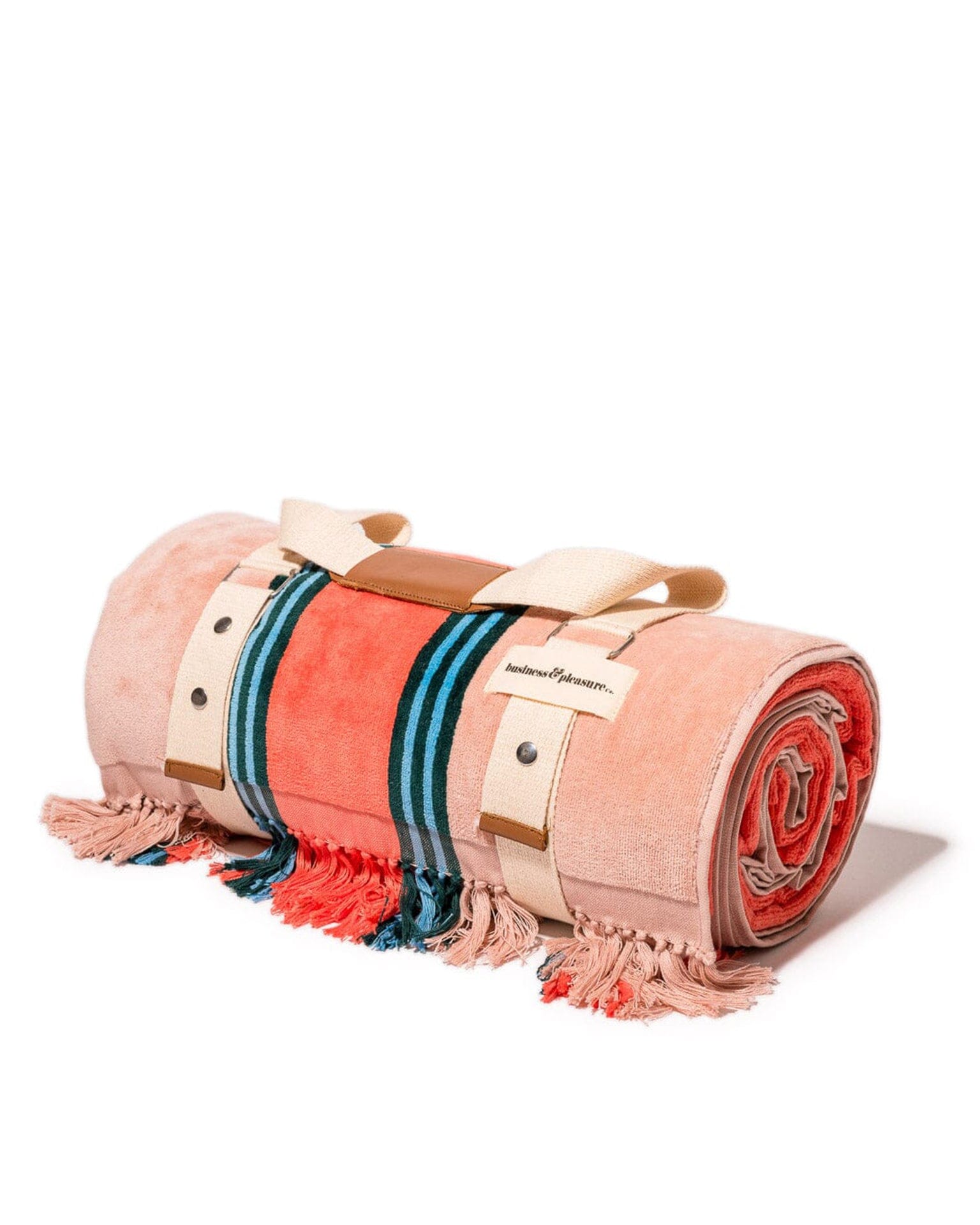 Beach Blanket - Bistro Dusty Pink Stripe