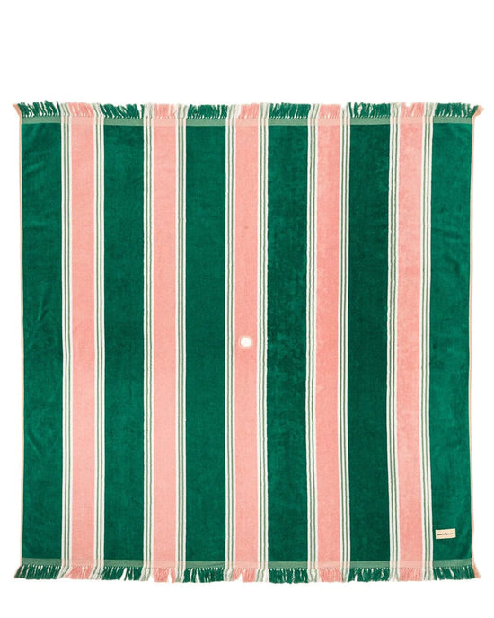 Business & Pleasure Co Beach Blanket - Bistro Green Stripe 
