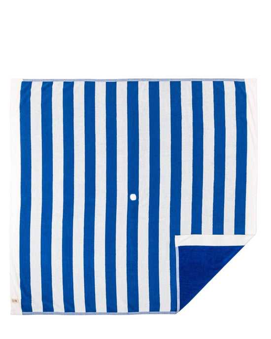 Business & Pleasure Co Beach Blanket - Crew Mediterranean Blue Stripe 