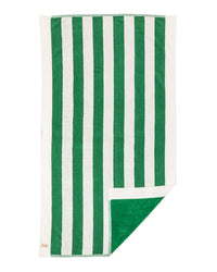 Business & Pleasure Co Beach Towel - Crew Canyon Green Stripe 