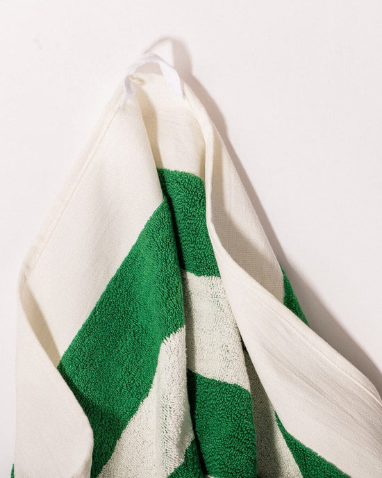 Business & Pleasure Co Beach Towel - Crew Canyon Green Stripe 
