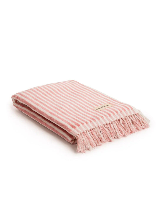 Business & Pleasure Co Beach Towel - Laurens Pink Stripe 