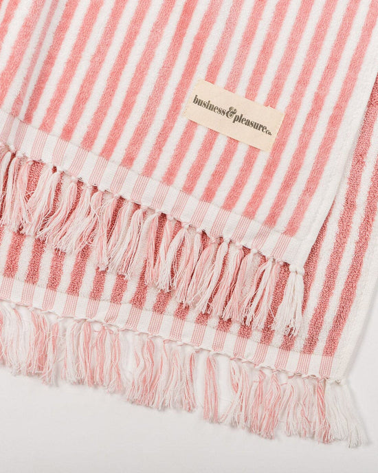 Business & Pleasure Co Beach Towel - Laurens Pink Stripe 