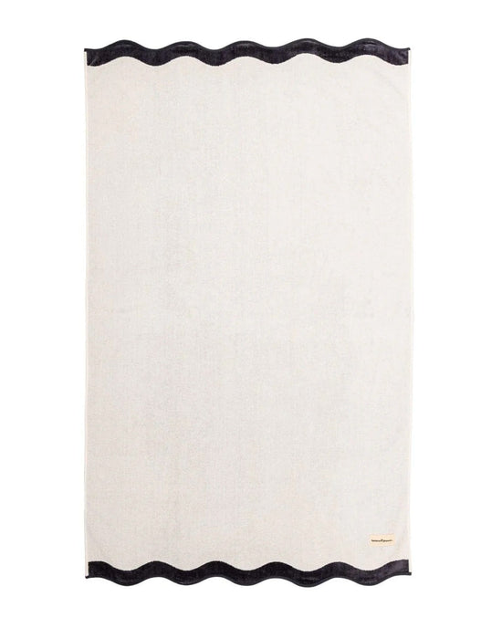 Business & Pleasure Co Beach Towel - Rivie White 