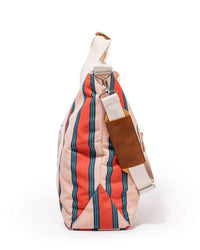 Business & Pleasure Co Cooler Tote Bag - Bistro Dusty Pink Stripe 