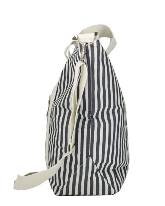 Business & Pleasure Co Cooler Tote Bag - Laurens Navy Stripe 