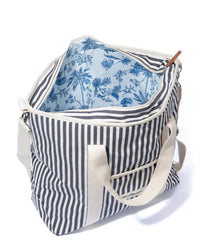 Business & Pleasure Co Cooler Tote Bag - Laurens Navy Stripe 