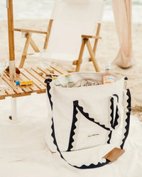 Business & Pleasure Co Home Cooler Tote Bag - Rivie White