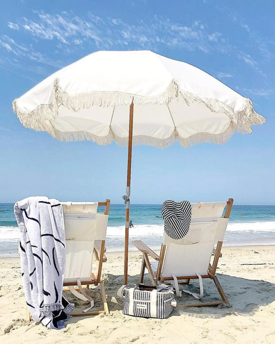 Business & Pleasure Co Premium Beach Umbrella - Antique White 