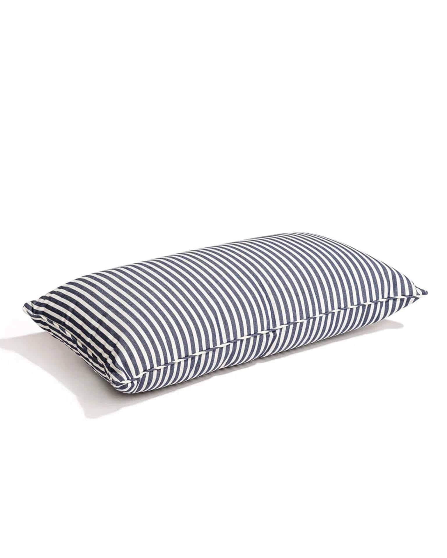 Rectangle Throw Pillow - Laurens Navy Stripe - Thumbnail 3