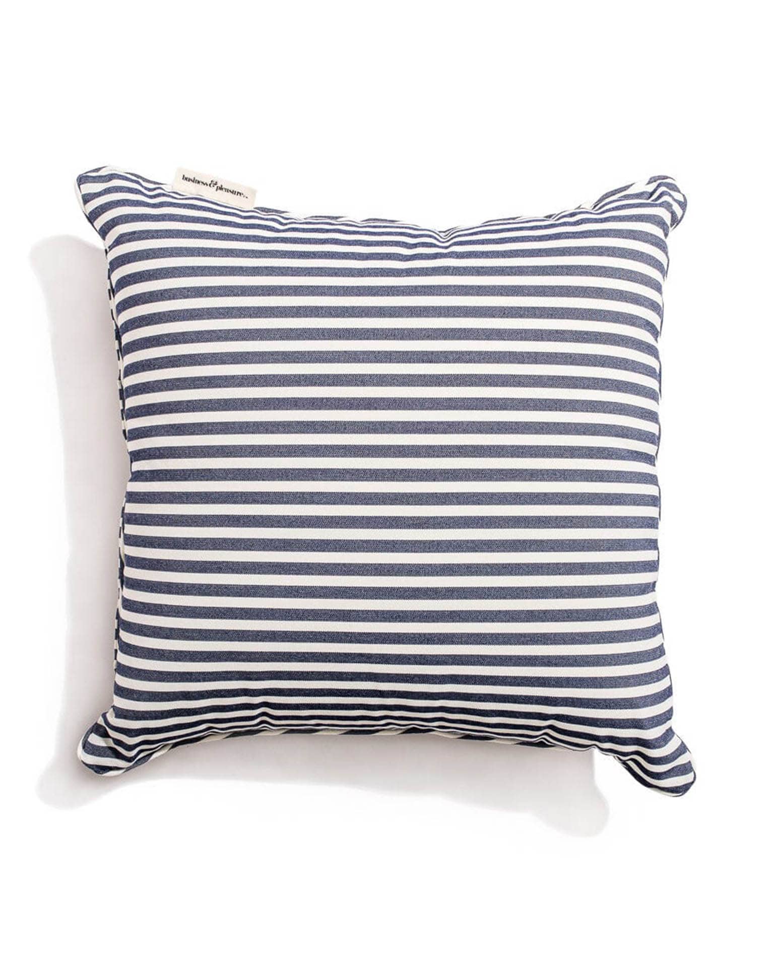 Small Square Throw Pillow - Laurens Navy Stripe