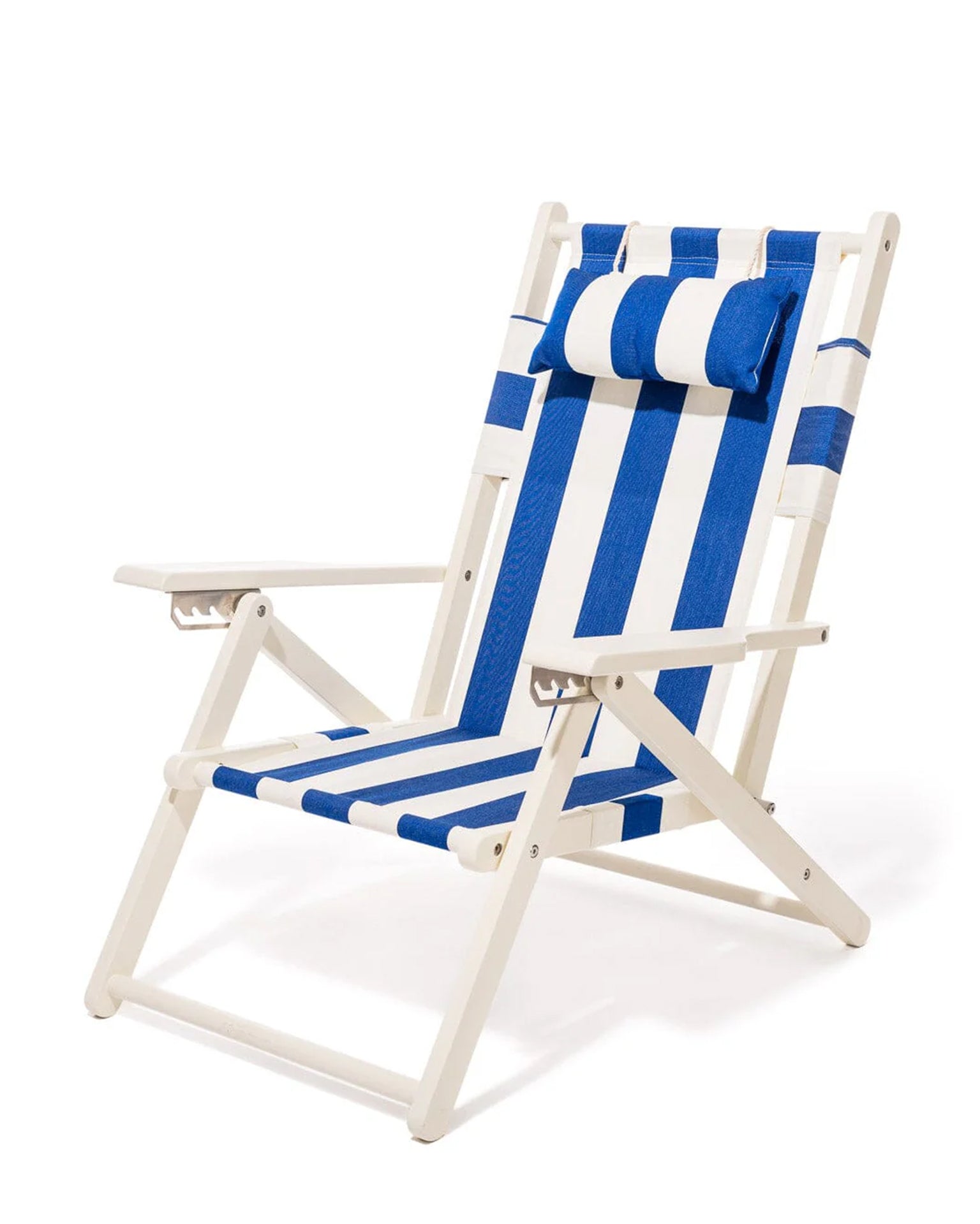 Tommy Chair - Acacia White - Crew Mediterranean Blue Stripe