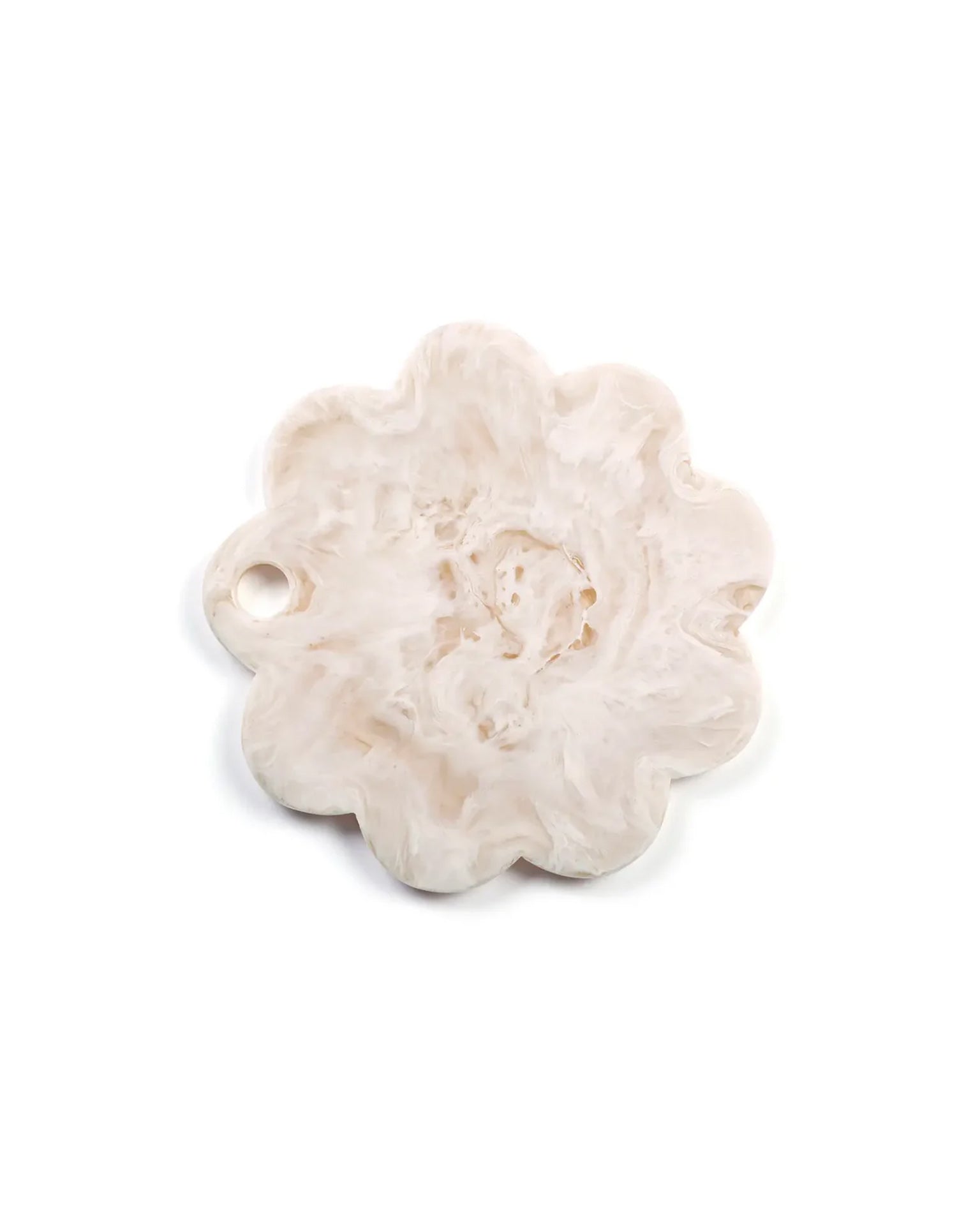 9in Scallop Resin Cheese/Charcuterie Board in Vanilla