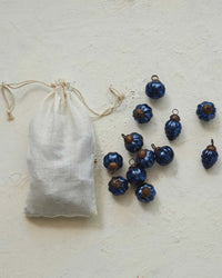 creativeco-op HOME Mercury Glass Ornaments in Bag, Blue, S/36