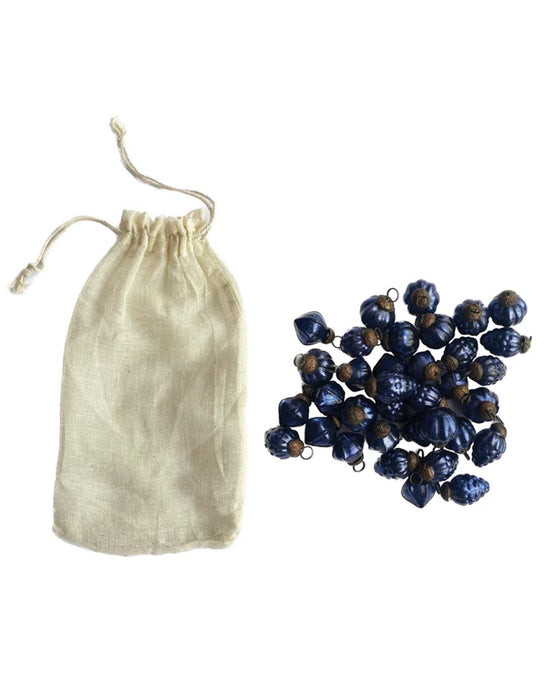 creativeco-op HOME Mercury Glass Ornaments in Bag, Blue, S/36