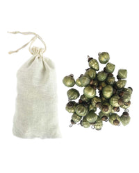 creativeco-op Mercury Glass Ornaments in Bag, Olive Green, S/36 