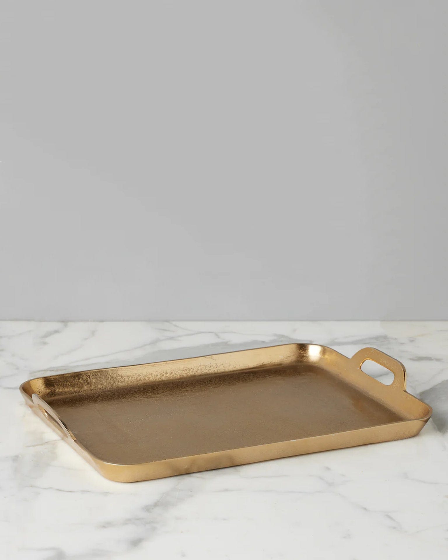 Gold Rectangle Metal Tray, Large