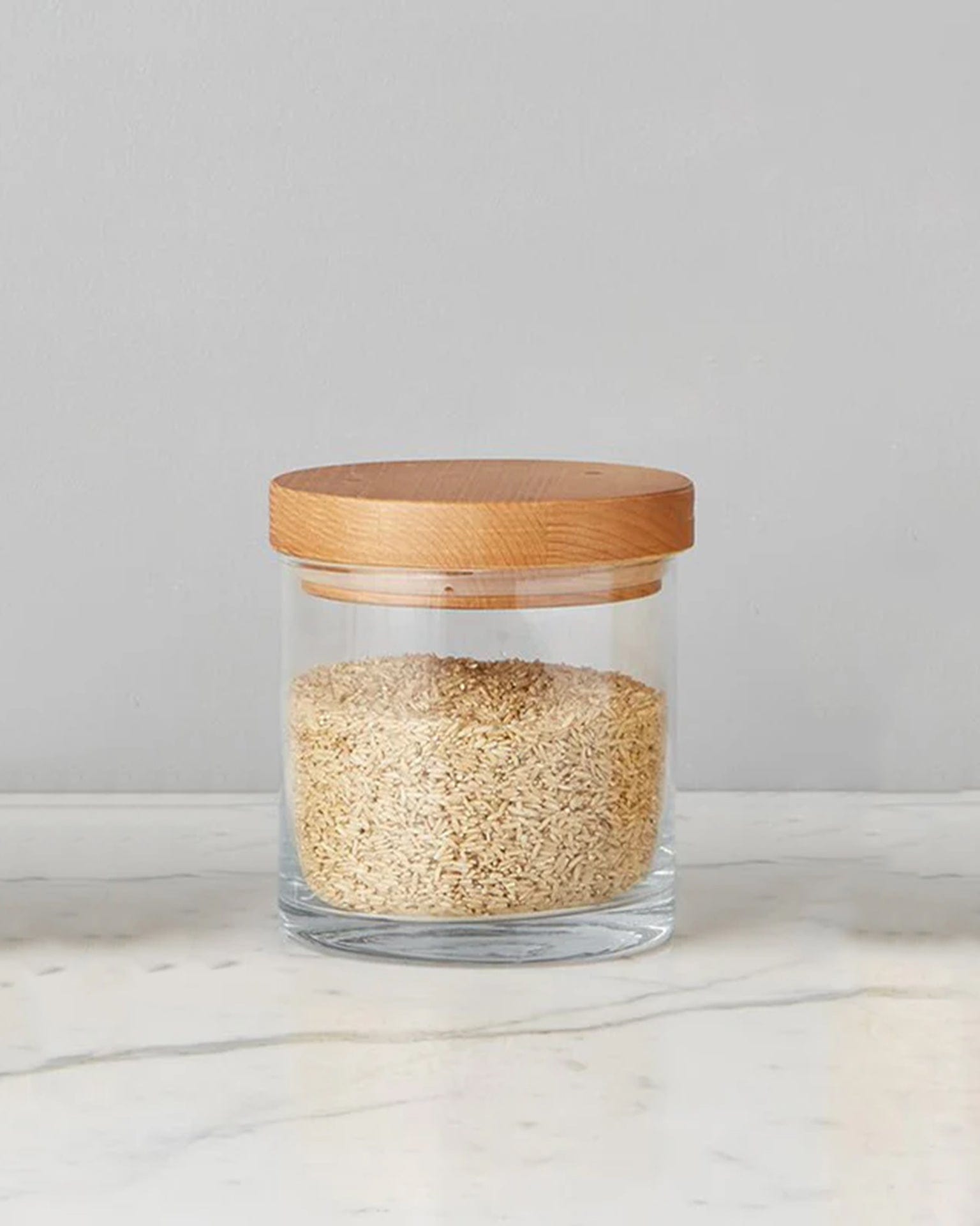 Wood Top Canister, Medium - Thumbnail 2