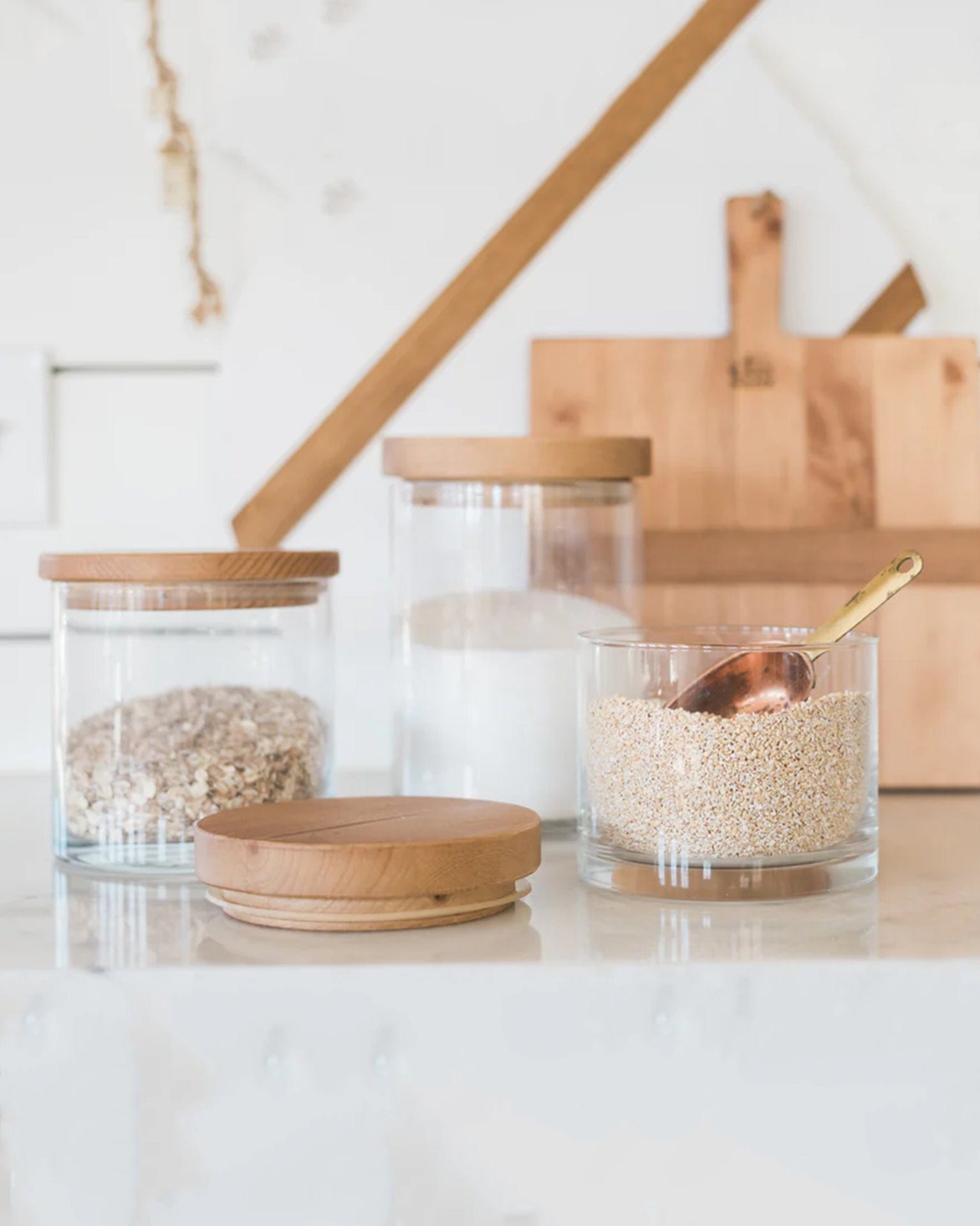 Wood Top Canister, Medium - Thumbnail 3