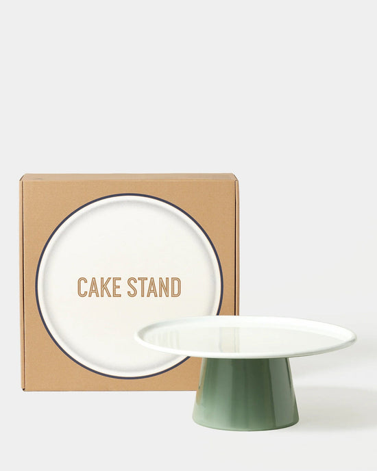 Falcon Enamelware Cake Stand in Tarragon 