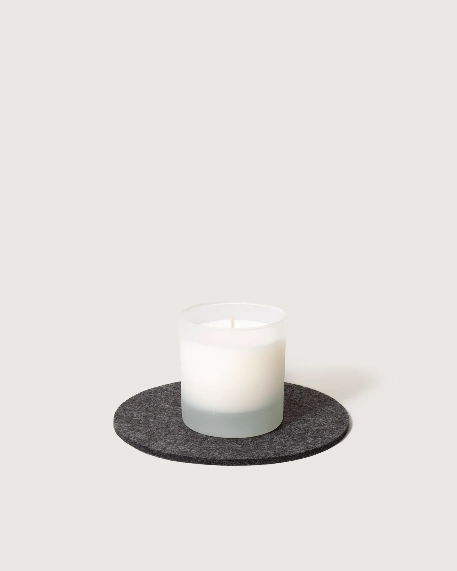 Round Merino Wool Felt Trivet 8" in Charcoal