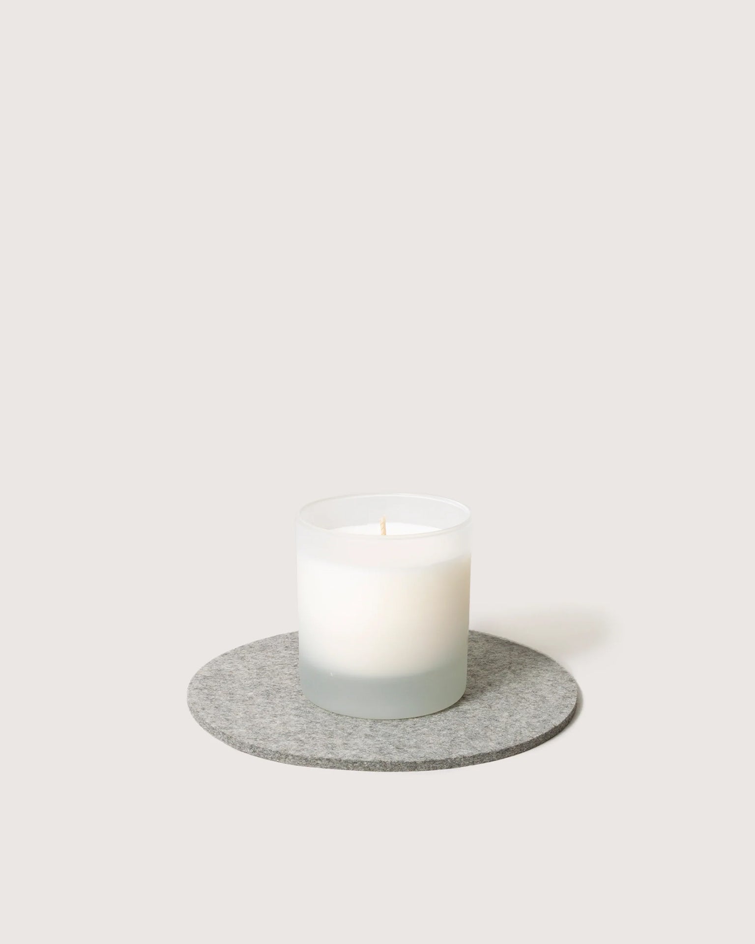 Round Merino Wool Felt Trivet 8" in Granite