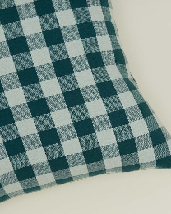 Hawkins New York Essential Gingham Pillow - 18 X 18 inches in Sky/Peacock 