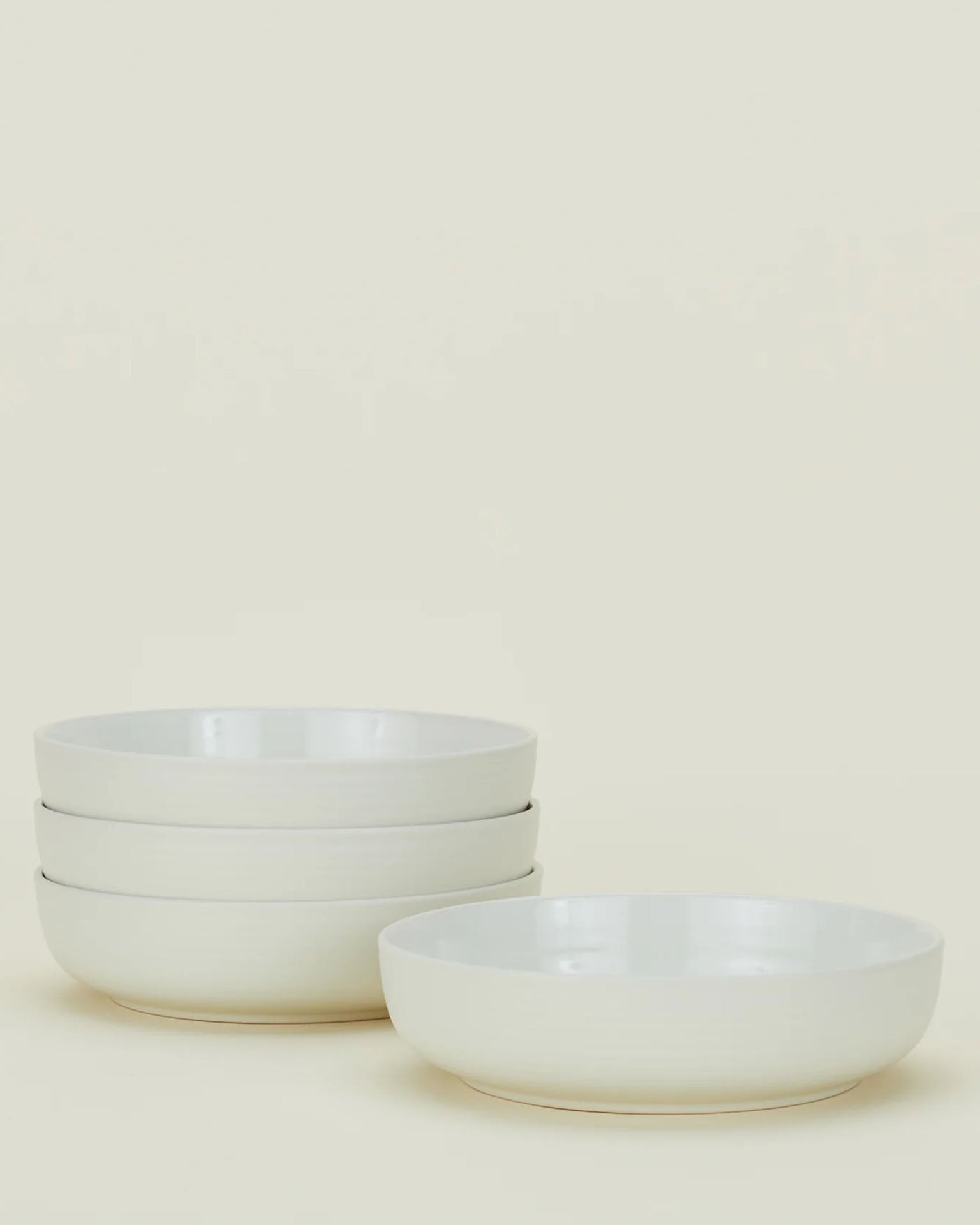 Essential Low Bowls in Bone - Set of 4