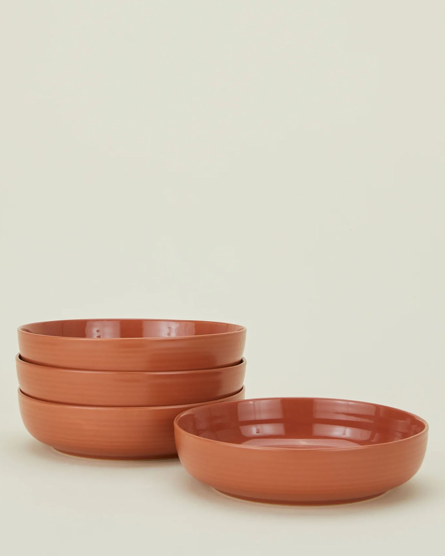 Essential Low Bowls in Terracotta - Set of 4