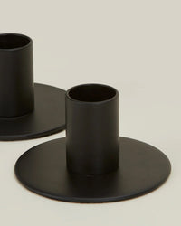 Hawkins New York Essential Metal Candle Holders - Set of 2 in Black 