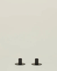 Hawkins New York Essential Metal Candle Holders - Set of 2 in Black 