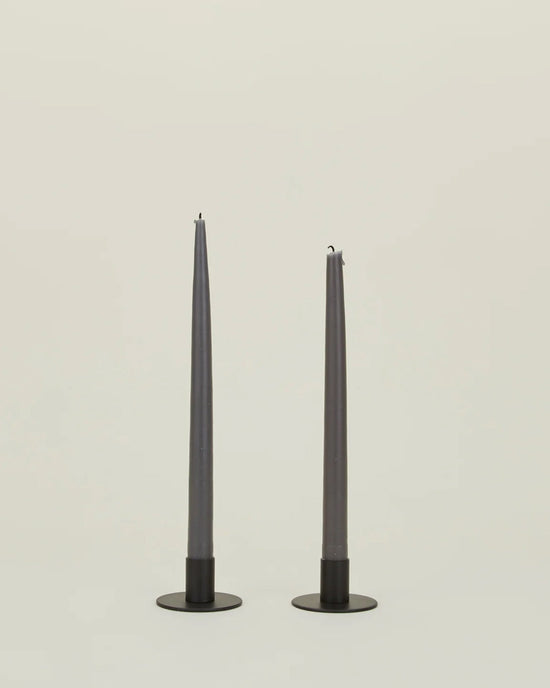Hawkins New York Essential Metal Candle Holders - Set of 2 in Black 