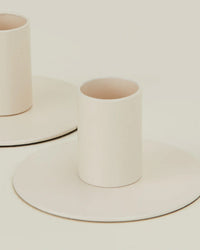 Hawkins New York Home Essential Metal Candle Holders - Set of 2 in Ivory