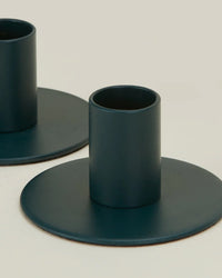 Hawkins New York Essential Metal Candle Holders - Set of 2 in Peacock 