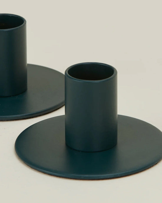 Hawkins New York Essential Metal Candle Holders - Set of 2 in Peacock 