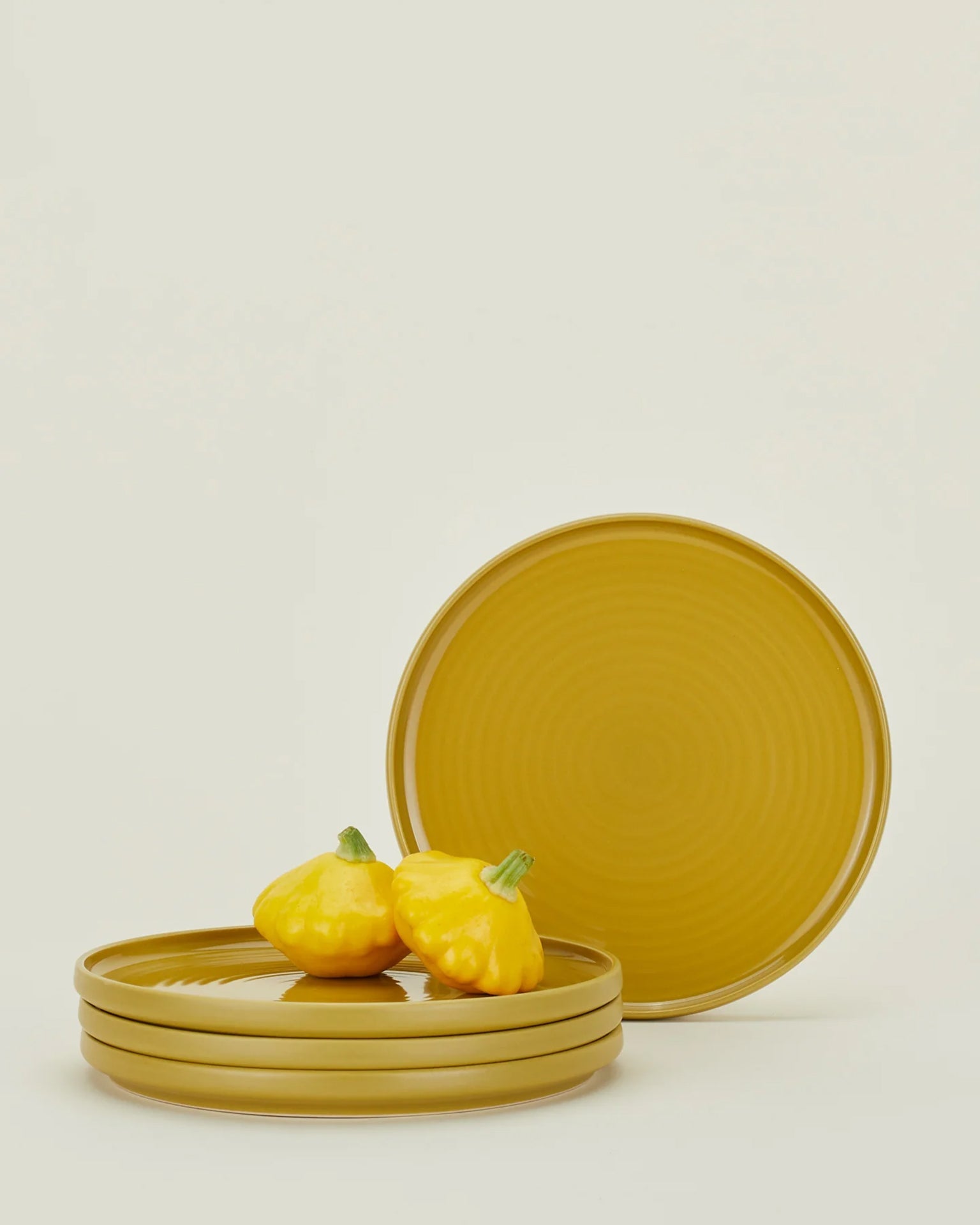 Essential Salad Plates in Mustard - Set of 4