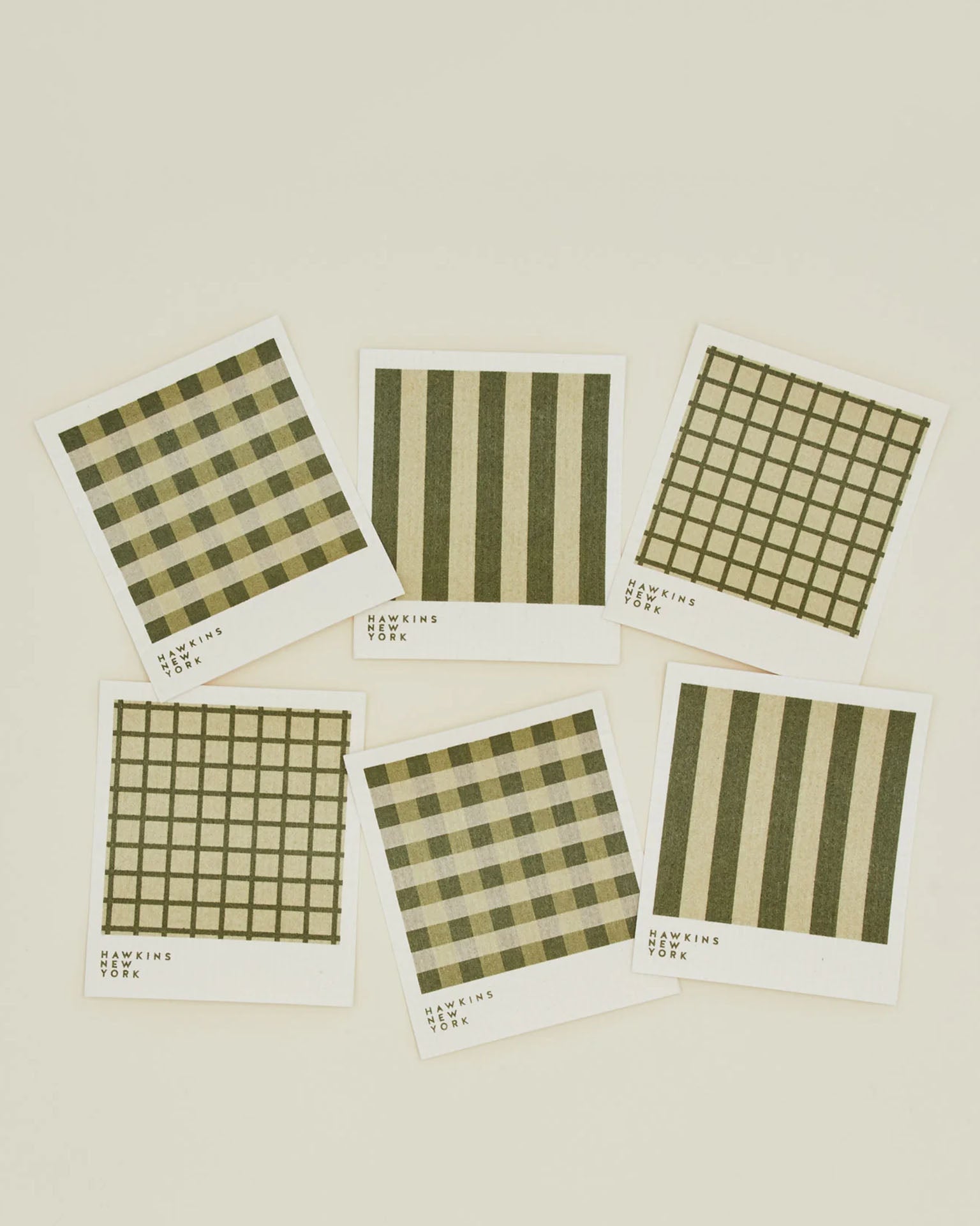 Essential Swedish Dishcloths in Olive/Sage - Set of 6